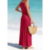imageBTFBM Satin Dress Sleeveless Scoop Neck Summer Dresses for Women Elegant 2026 Loose Party Sundresses Fashion ClothingRed