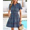imageBTFBM Summer Dresses for Women 2026 Lightweight Casual Short Sleeve Floral Mini Dress A Line Beach Vacation SundressBlue