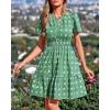 imageBTFBM Summer Dresses for Women 2026 Lightweight Casual Short Sleeve Floral Mini Dress A Line Beach Vacation SundressGreen