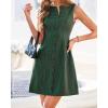 imageBTFBM Summer Dresses for Women 2026 Plaid Sleeveless Zip Up A Line Mini Dress Business Casual Vacation Gingham SundressGreen