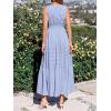 imageBTFBM Summer Dresses for Women 2026 Sleeveless Boho V Neck A Line Flowy Spring Casual Maxi Dress Beach Vacation PocketsLight Blue