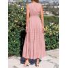 imageBTFBM Summer Dresses for Women 2026 Sleeveless Boho V Neck A Line Flowy Spring Casual Maxi Dress Beach Vacation PocketsPink