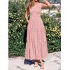 imageBTFBM Summer Dresses for Women 2026 Sleeveless Boho V Neck A Line Flowy Spring Casual Maxi Dress Beach Vacation PocketsPink