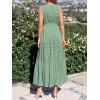 imageBTFBM Summer Dresses for Women 2026 Sleeveless Boho V Neck A Line Flowy Spring Casual Maxi Dress Beach Vacation PocketsSage Green