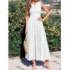 imageBTFBM Summer Dresses for Women 2026 Sleeveless Boho V Neck A Line Flowy Spring Casual Maxi Dress Beach Vacation PocketsWhite
