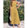 imageBTFBM Summer Dresses for Women 2026 Sleeveless Boho V Neck A Line Flowy Spring Casual Maxi Dress Beach Vacation PocketsYellow