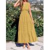 imageBTFBM Summer Dresses for Women 2026 Sleeveless Boho V Neck A Line Flowy Spring Casual Maxi Dress Beach Vacation PocketsYellow