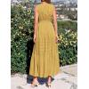 imageBTFBM Summer Dresses for Women 2026 Sleeveless Boho V Neck A Line Flowy Spring Casual Maxi Dress Beach Vacation PocketsYellow