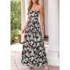 imageBTFBM Summer Maxi Dresses for Women 2026 Strapless Tube Top Floral Spring Wedding Guest Dress Beach Vacation OutfitsCoffee Blue Flower