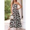 imageBTFBM Summer Maxi Dresses for Women 2026 Strapless Tube Top Floral Spring Wedding Guest Dress Beach Vacation OutfitsCoffee Blue Flower
