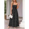 imageBTFBM Summer Maxi Dresses for Women 2026 Strapless Tube Top Floral Spring Wedding Guest Dress Beach Vacation OutfitsDot Black White