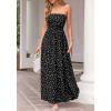 imageBTFBM Summer Maxi Dresses for Women 2026 Strapless Tube Top Floral Spring Wedding Guest Dress Beach Vacation OutfitsDot Black White