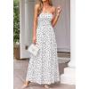 imageBTFBM Summer Maxi Dresses for Women 2026 Strapless Tube Top Floral Spring Wedding Guest Dress Beach Vacation OutfitsDot White Black