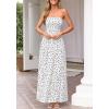 imageBTFBM Summer Maxi Dresses for Women 2026 Strapless Tube Top Floral Spring Wedding Guest Dress Beach Vacation OutfitsDot White Black