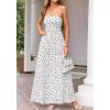 imageBTFBM Summer Maxi Dresses for Women 2026 Strapless Tube Top Floral Spring Wedding Guest Dress Beach Vacation OutfitsDot White Black