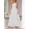 imageBTFBM Summer Maxi Dresses for Women 2026 Strapless Tube Top Floral Spring Wedding Guest Dress Beach Vacation OutfitsDot White Black