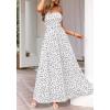 imageBTFBM Summer Maxi Dresses for Women 2026 Strapless Tube Top Floral Spring Wedding Guest Dress Beach Vacation OutfitsDot White Black