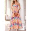 imageBTFBM Summer Maxi Dresses for Women 2026 Strapless Tube Top Floral Spring Wedding Guest Dress Beach Vacation OutfitsFloral White