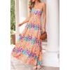 imageBTFBM Summer Maxi Dresses for Women 2026 Strapless Tube Top Floral Spring Wedding Guest Dress Beach Vacation OutfitsFloral White