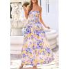imageBTFBM Summer Maxi Dresses for Women 2026 Strapless Tube Top Floral Spring Wedding Guest Dress Beach Vacation OutfitsLight Purple Flower