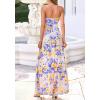 imageBTFBM Summer Maxi Dresses for Women 2026 Strapless Tube Top Floral Spring Wedding Guest Dress Beach Vacation OutfitsLight Purple Flower