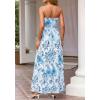 imageBTFBM Summer Maxi Dresses for Women 2026 Strapless Tube Top Floral Spring Wedding Guest Dress Beach Vacation OutfitsWhite Blue Flower