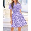 imageBTFBM Summer Mini Dresses for Women 2026 Ruffle Short Sleeve Elastic Waist Floral Beach Vacation Wedding Guest DressFloral Sky Blue