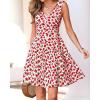 imageBTFBM Womens Summer Dresses 2026 Spring Casual Sleeveless Floral Knit Flowy ALine Mini Dress Pockets Beach SundressFloral Beige Red