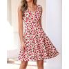 imageBTFBM Womens Summer Dresses 2026 Spring Casual Sleeveless Floral Knit Flowy ALine Mini Dress Pockets Beach SundressFloral Beige Red