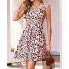 imageBTFBM Womens Summer Dresses 2026 Spring Casual Sleeveless Floral Knit Flowy ALine Mini Dress Pockets Beach SundressFloral Black Pink