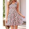 imageBTFBM Womens Summer Dresses 2026 Spring Casual Sleeveless Floral Knit Flowy ALine Mini Dress Pockets Beach SundressFloral Black Pink