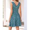 imageBTFBM Womens Summer Dresses 2026 Spring Casual Sleeveless Floral Knit Flowy ALine Mini Dress Pockets Beach SundressFloral Blue Green