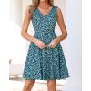 imageBTFBM Womens Summer Dresses 2026 Spring Casual Sleeveless Floral Knit Flowy ALine Mini Dress Pockets Beach SundressFloral Blue Green