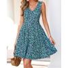 imageBTFBM Womens Summer Dresses 2026 Spring Casual Sleeveless Floral Knit Flowy ALine Mini Dress Pockets Beach SundressFloral Blue Green