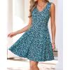 imageBTFBM Womens Summer Dresses 2026 Spring Casual Sleeveless Floral Knit Flowy ALine Mini Dress Pockets Beach SundressFloral Blue Green