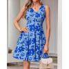 imageBTFBM Womens Summer Dresses 2026 Spring Casual Sleeveless Floral Knit Flowy ALine Mini Dress Pockets Beach SundressFloral Light Blue Blue