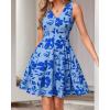 imageBTFBM Womens Summer Dresses 2026 Spring Casual Sleeveless Floral Knit Flowy ALine Mini Dress Pockets Beach SundressFloral Light Blue Blue