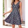 imageBTFBM Womens Summer Dresses 2026 Spring Casual Sleeveless Floral Knit Flowy ALine Mini Dress Pockets Beach SundressFloral Navy Blue Multi