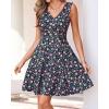 imageBTFBM Womens Summer Dresses 2026 Spring Casual Sleeveless Floral Knit Flowy ALine Mini Dress Pockets Beach SundressFloral Navy Blue Multi