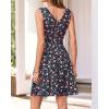 imageBTFBM Womens Summer Dresses 2026 Spring Casual Sleeveless Floral Knit Flowy ALine Mini Dress Pockets Beach SundressFloral Navy Blue Multi