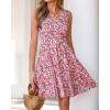 imageBTFBM Womens Summer Dresses 2026 Spring Casual Sleeveless Floral Knit Flowy ALine Mini Dress Pockets Beach SundressWhite Multi