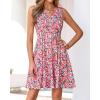 imageBTFBM Womens Summer Dresses 2026 Spring Casual Sleeveless Floral Knit Flowy ALine Mini Dress Pockets Beach SundressWhite Multi