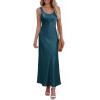 imageBTFBM Satin Dress Sleeveless Scoop Neck Summer Dresses for Women Elegant 2026 Loose Party Sundresses Fashion ClothingDark Blue
