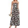 imageBTFBM Summer Maxi Dresses for Women 2026 Strapless Tube Top Floral Spring Wedding Guest Dress Beach Vacation OutfitsCoffee Blue Flower