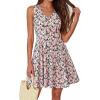 imageBTFBM Womens Summer Dresses 2026 Spring Casual Sleeveless Floral Knit Flowy ALine Mini Dress Pockets Beach SundressFloral Black Pink