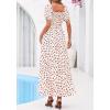 imageBTFBM Summer Maxi Dresses for Women Wedding Guest Spring Floral Boho Short Sleeve Smocked Beach Graduation Dress 2026Floral Apricot Rose Red