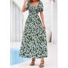 imageBTFBM Summer Maxi Dresses for Women Wedding Guest Spring Floral Boho Short Sleeve Smocked Beach Graduation Dress 2026Floral Blue Yellow