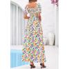 imageBTFBM Summer Maxi Dresses for Women Wedding Guest Spring Floral Boho Short Sleeve Smocked Beach Graduation Dress 2026Floral Light Green Multi