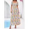 imageBTFBM Summer Maxi Dresses for Women Wedding Guest Spring Floral Boho Short Sleeve Smocked Beach Graduation Dress 2026Floral Light Green Multi
