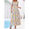 imageBTFBM Summer Maxi Dresses for Women Wedding Guest Spring Floral Boho Short Sleeve Smocked Beach Graduation Dress 2026Floral Light Green Multi
